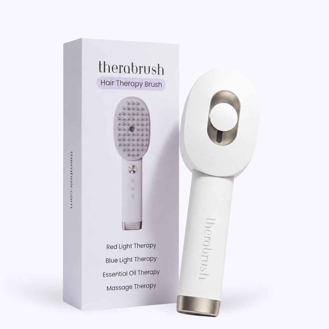 TheraBrush device and hair tonic