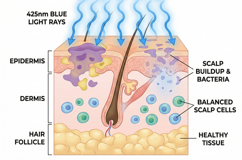 425nm Blue Light: A Healthier Scalp Environment