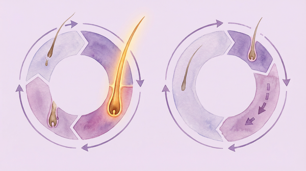 El ciclo de crecimiento del cabello se interrumpe